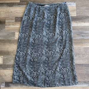 Vintage, snake print skirt, women's XL